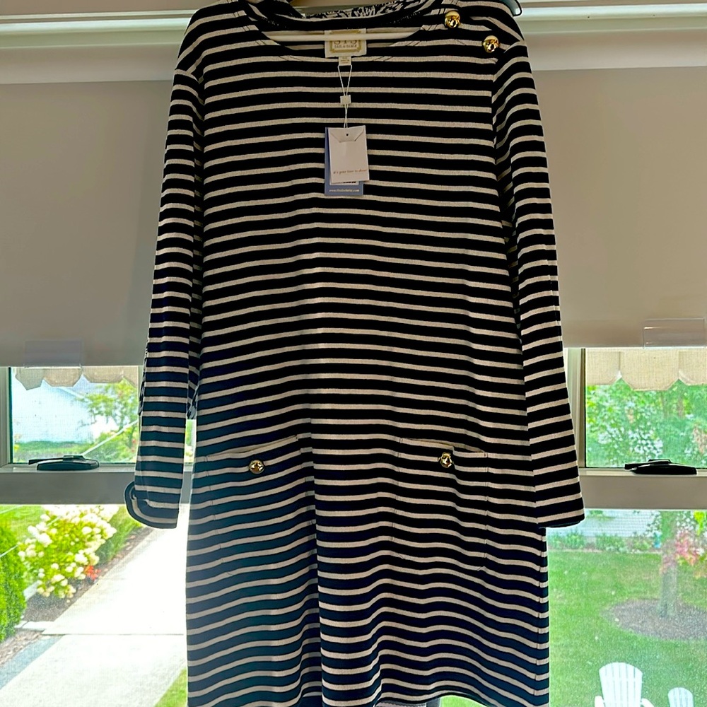 NWT Sail to Sable Navy Ivory Dress!